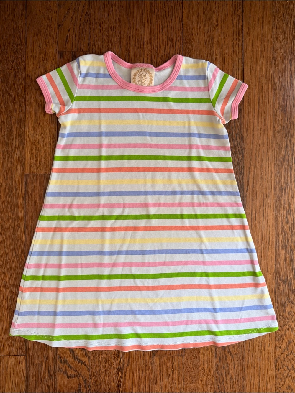 Beaufort Bonnet Co Multi-Color Stripe Short-Sleeve Play Dress 6